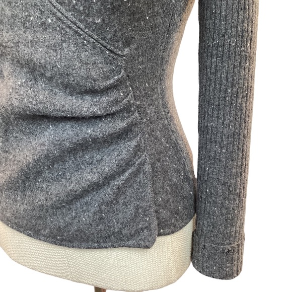 VNeck Cashmere Sweater Heathered Gray - Picture 6 of 10